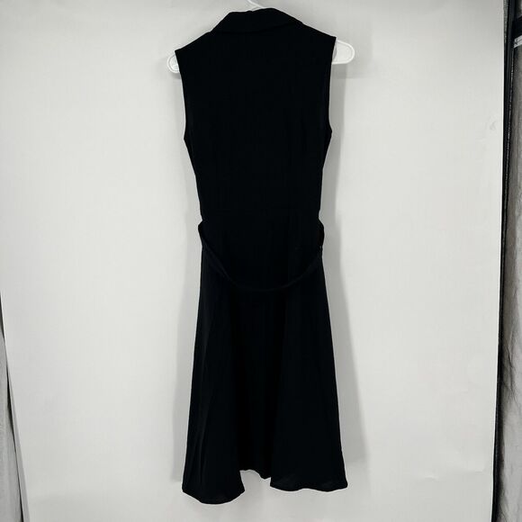 Elizabeth & Nicole Small Black Button Sleeveless Dress Demure Classy Secretary  - Picture 6 of 10